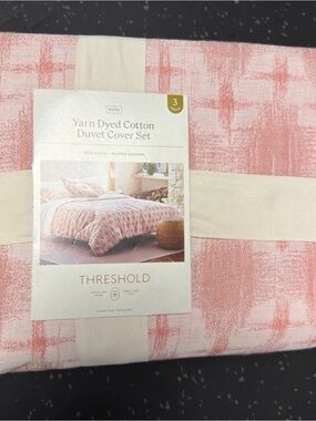 Threshold Pink Yarn-Dyed Cotton Duvet Cover Set